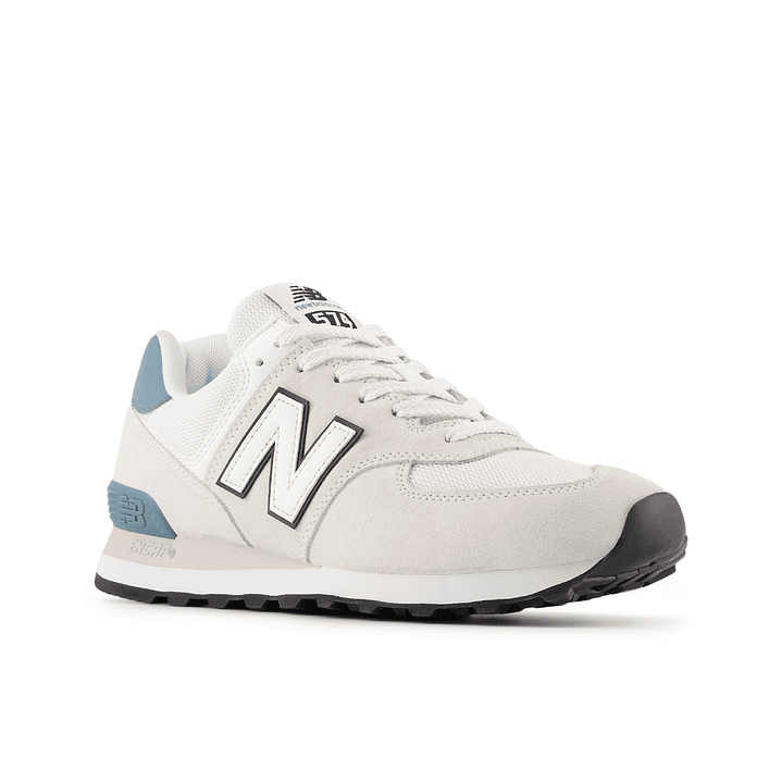 Tenis New Balance 574 Hombre-Blanco 4
