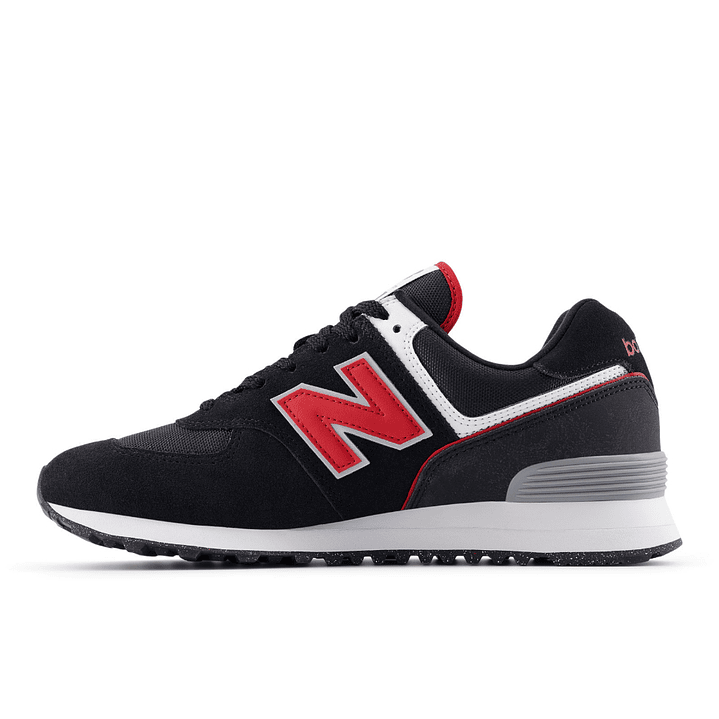 Tenis New Balance 574 Hombre-Negro/Rojo 3