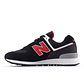 Tenis New Balance 574 Hombre-Negro/Rojo - Miniatura 3