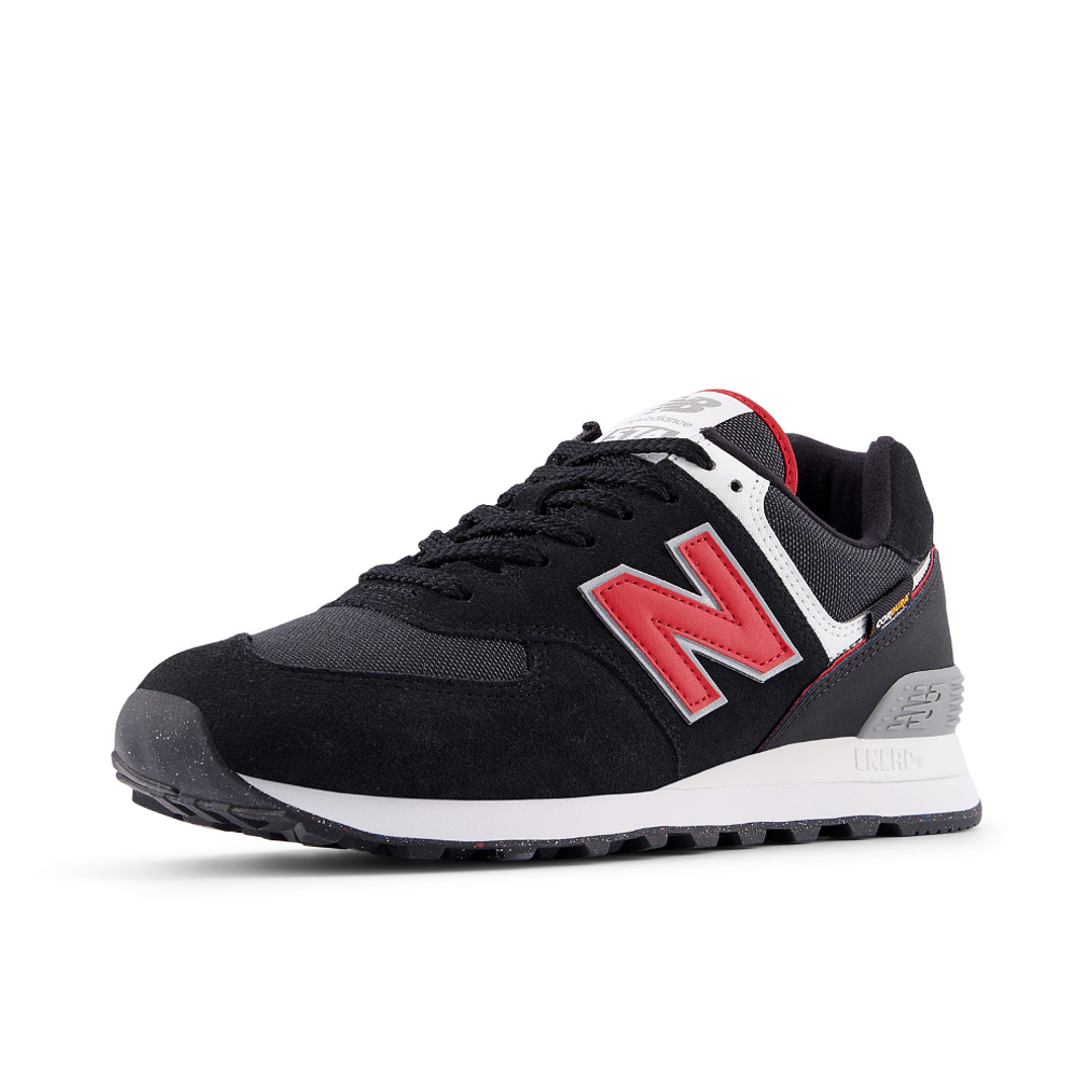Tenis New Balance 574 Hombre-Negro/Rojo 4