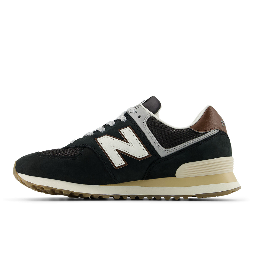 Tenis New Balance 574 Hombre-Negro/Marron 3