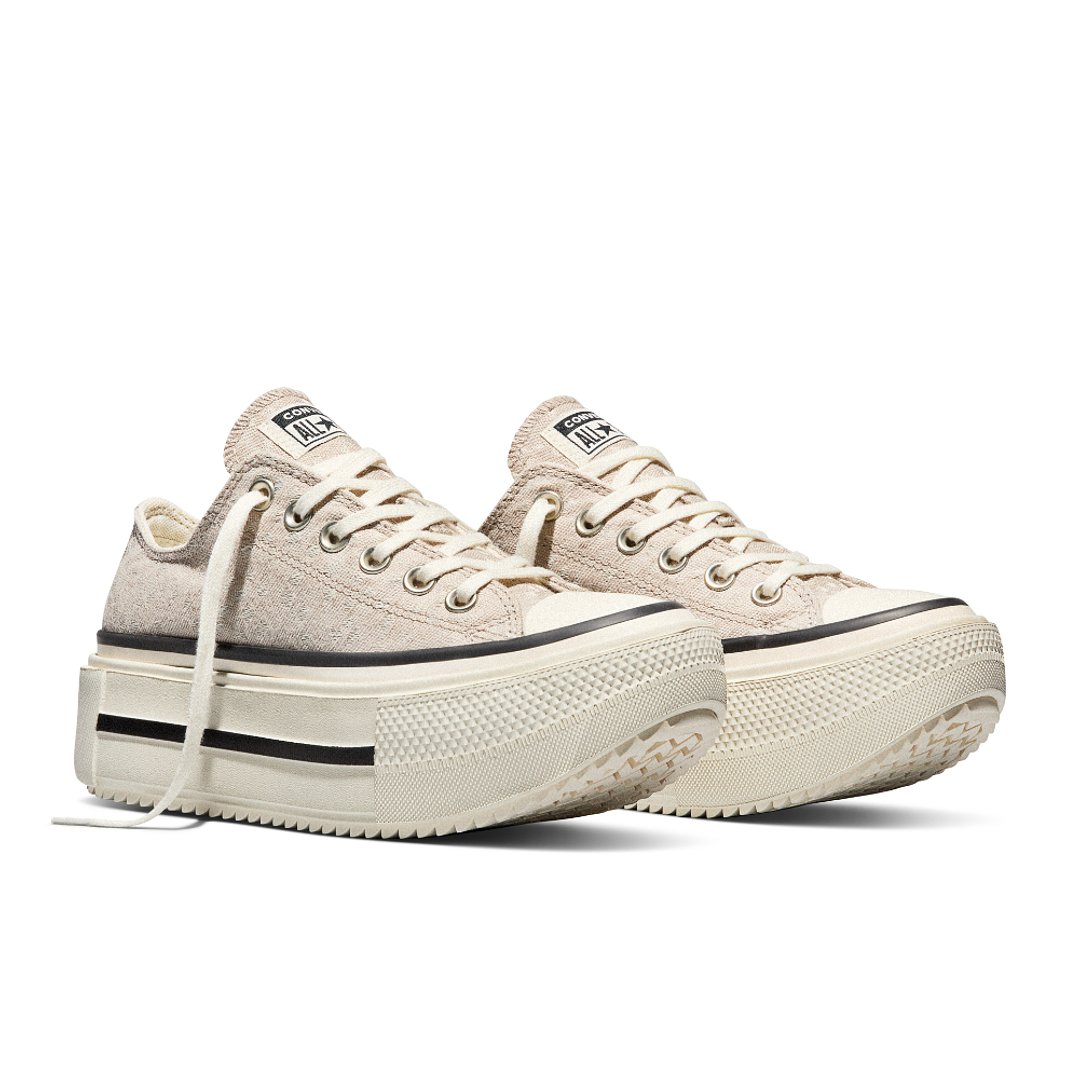Tenis Converse Ctas Lift Double Stack Mujer-Beige 4