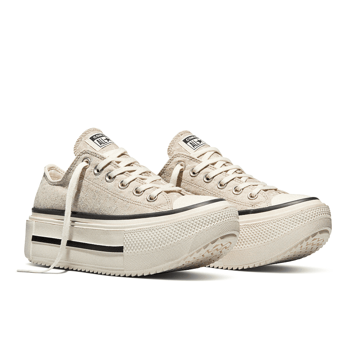 Tenis Converse Ctas Lift Double Stack Mujer-Beige 4