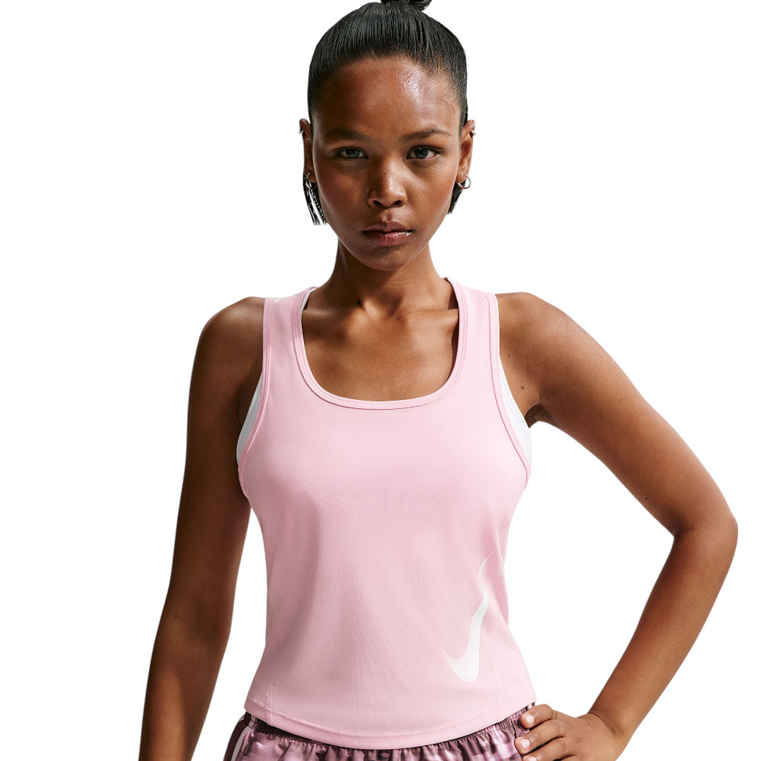 Camiseta Sin Mangas Nike Tempo Swoosh Run Df Tank Mujer-Rosa 1