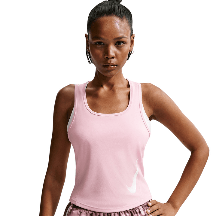 Camiseta Sin Mangas Nike Tempo Swoosh Run Df Tank Mujer-Rosa 1