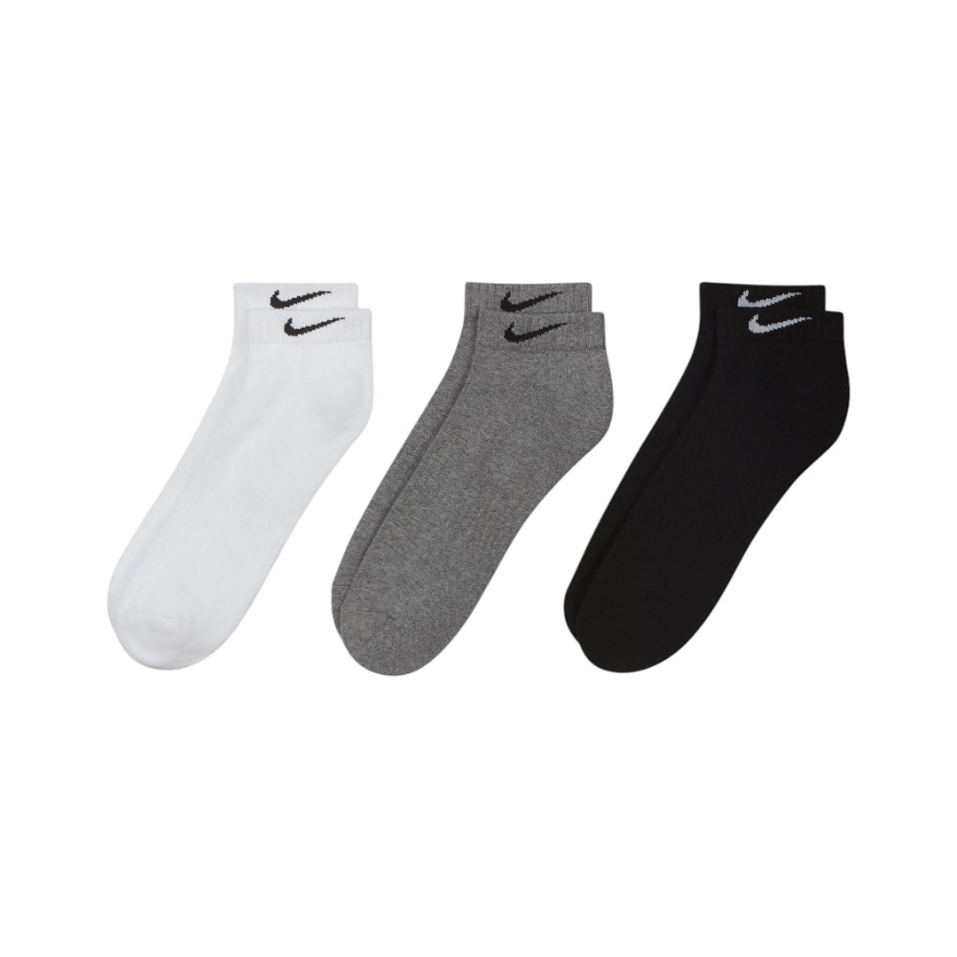 Medias Nike Everyday Cush Low 3Pr Hombre-Blanco/Gris/Negro 1