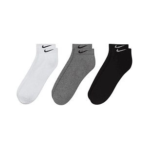 Medias Nike Everyday Cush Low 3Pr Hombre-Blanco/Gris/Negro