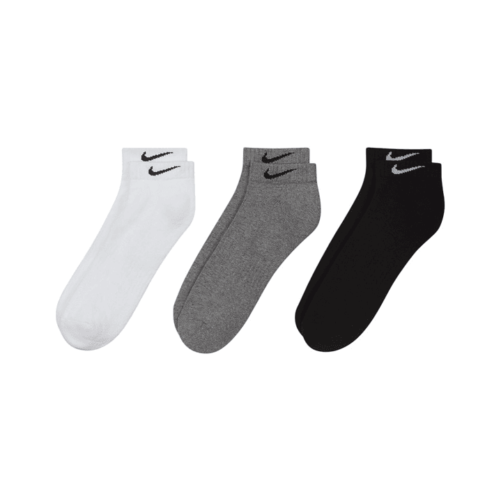 Medias Nike Everyday Cush Low 3Pr Hombre-Blanco/Gris/Negro 1