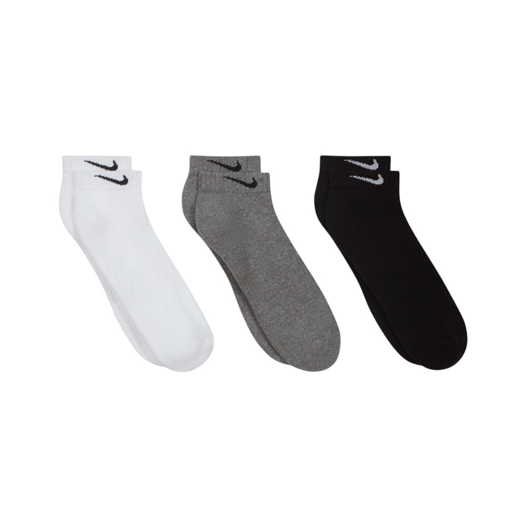 Medias Nike Everyday Cush Low 3Pr Hombre-Blanco/Gris/Negro 2