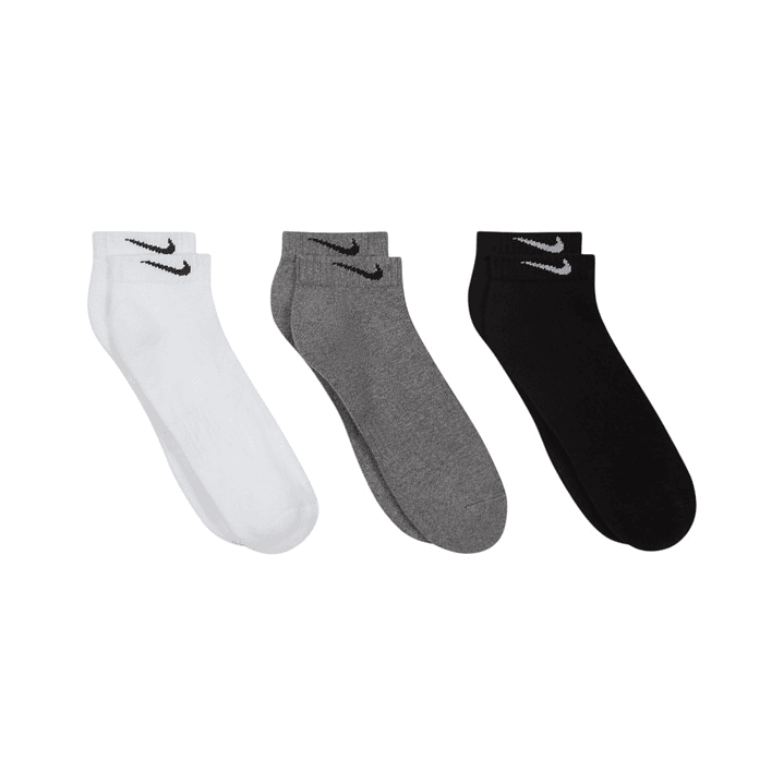 Medias Nike Everyday Cush Low 3Pr Hombre-Blanco/Gris/Negro 2