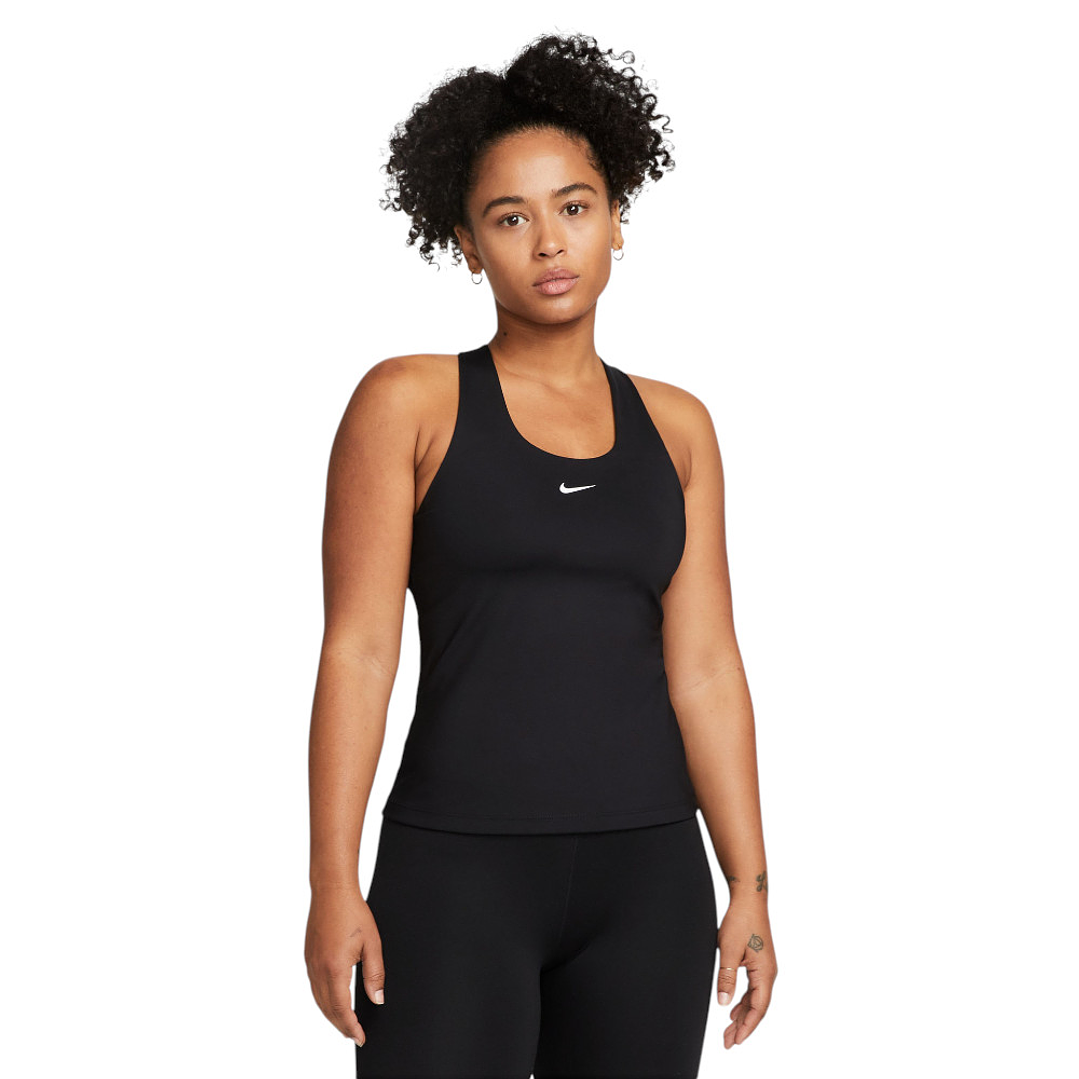 Camiseta Sin Mangas Nike Swoosh Bra Tank Mujer-Negro 1