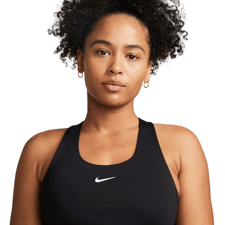 Camiseta Sin Mangas Nike Swoosh Bra Tank Mujer-Negro 3