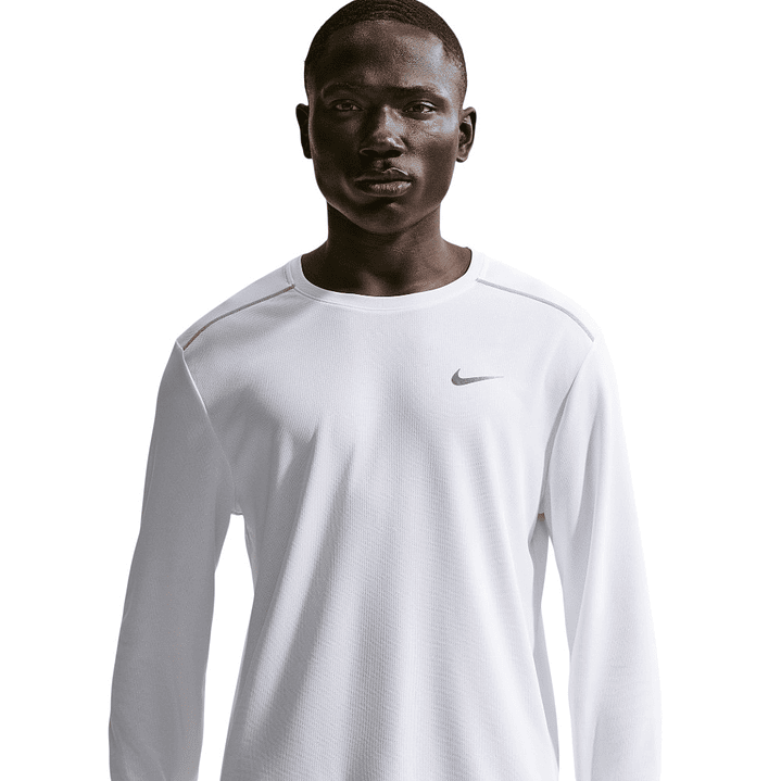 Camiseta Nike Uv Miler Ls Top Hombre-Blanco 1