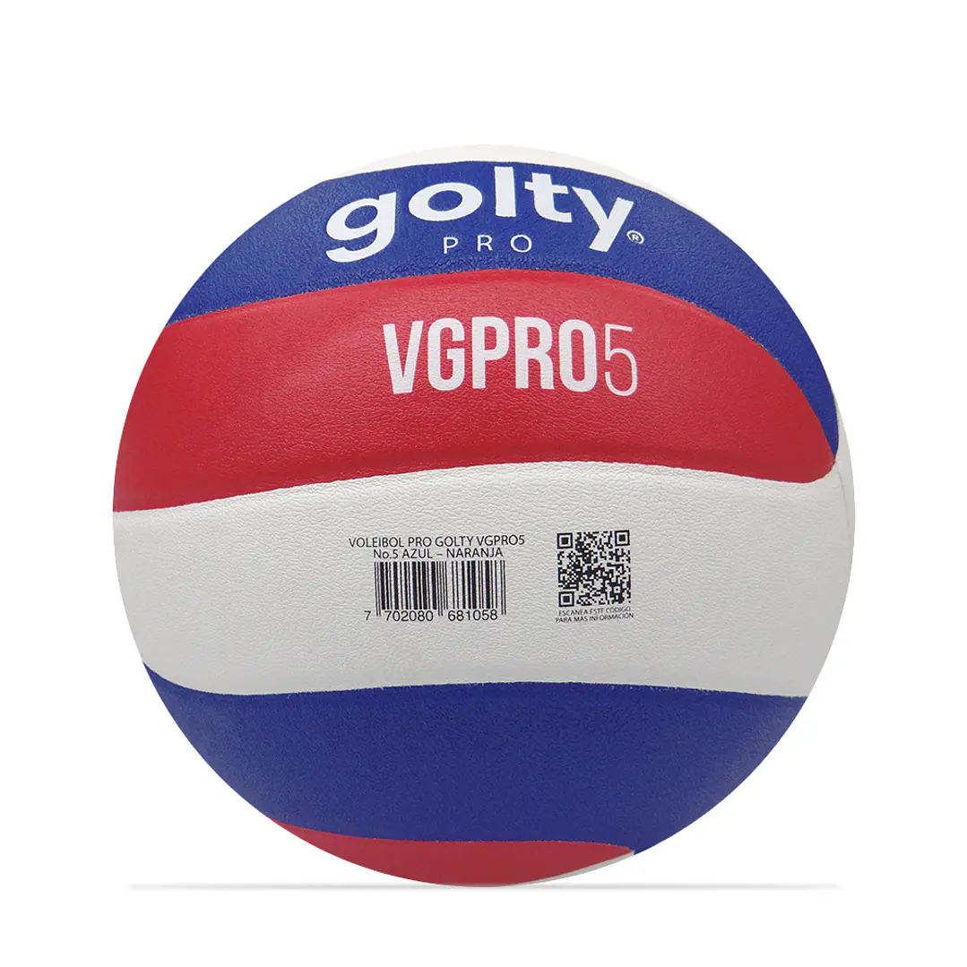 Balón Voleibol Golty Pro Vgpro5 No5 -Blanco/Rojo 8