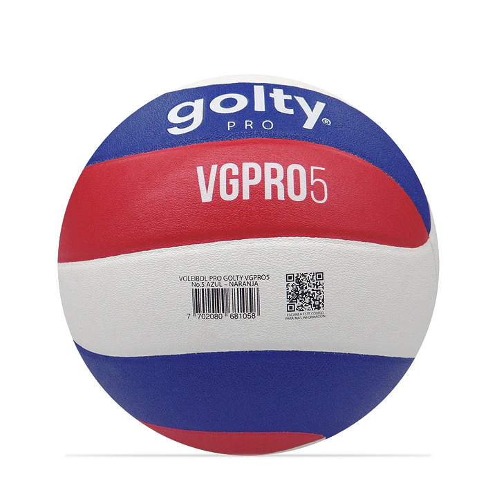 Balón Voleibol Golty Pro Vgpro5 No5 -Blanco/Rojo 8
