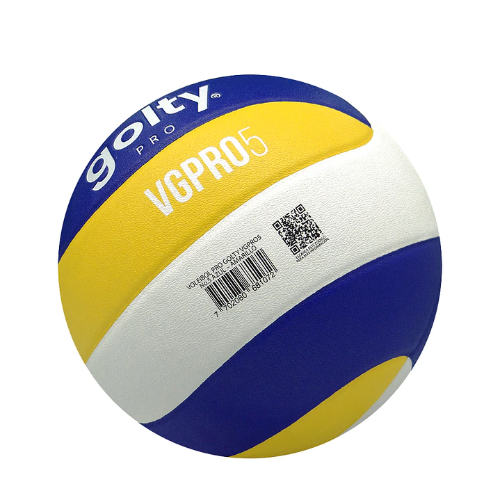 Balón Voleibol Golty Pro Vgpro5 No6-Blanco/Amarillo 8