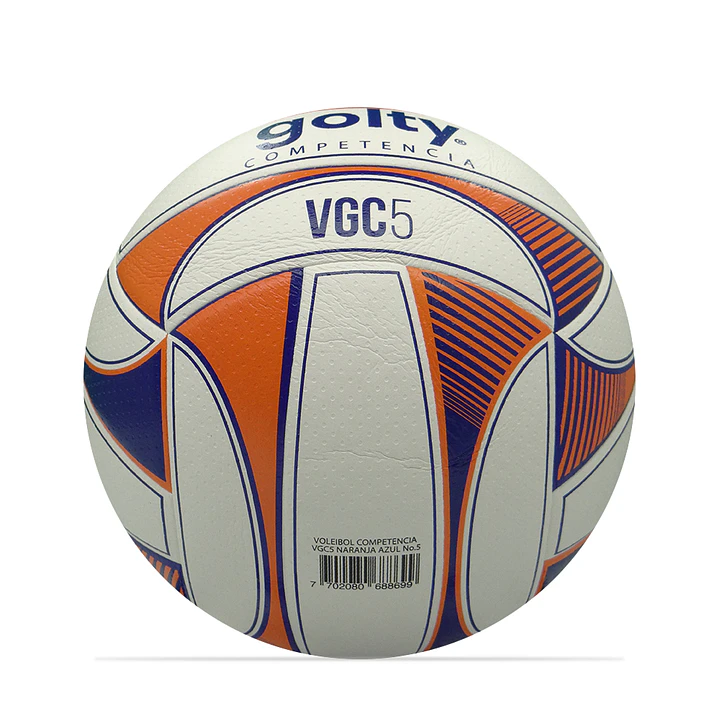 Balón Voleibol Golty Competencia Vgc5 No.5-Naranja/Azul 4