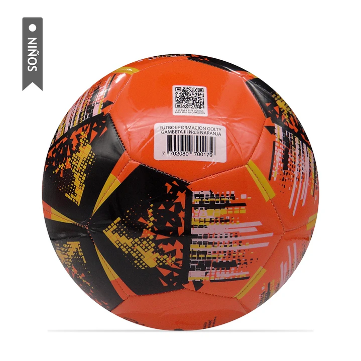 Balón Fútbol Golty Fundamentación Gambeta Niños No.5-Naranja 4