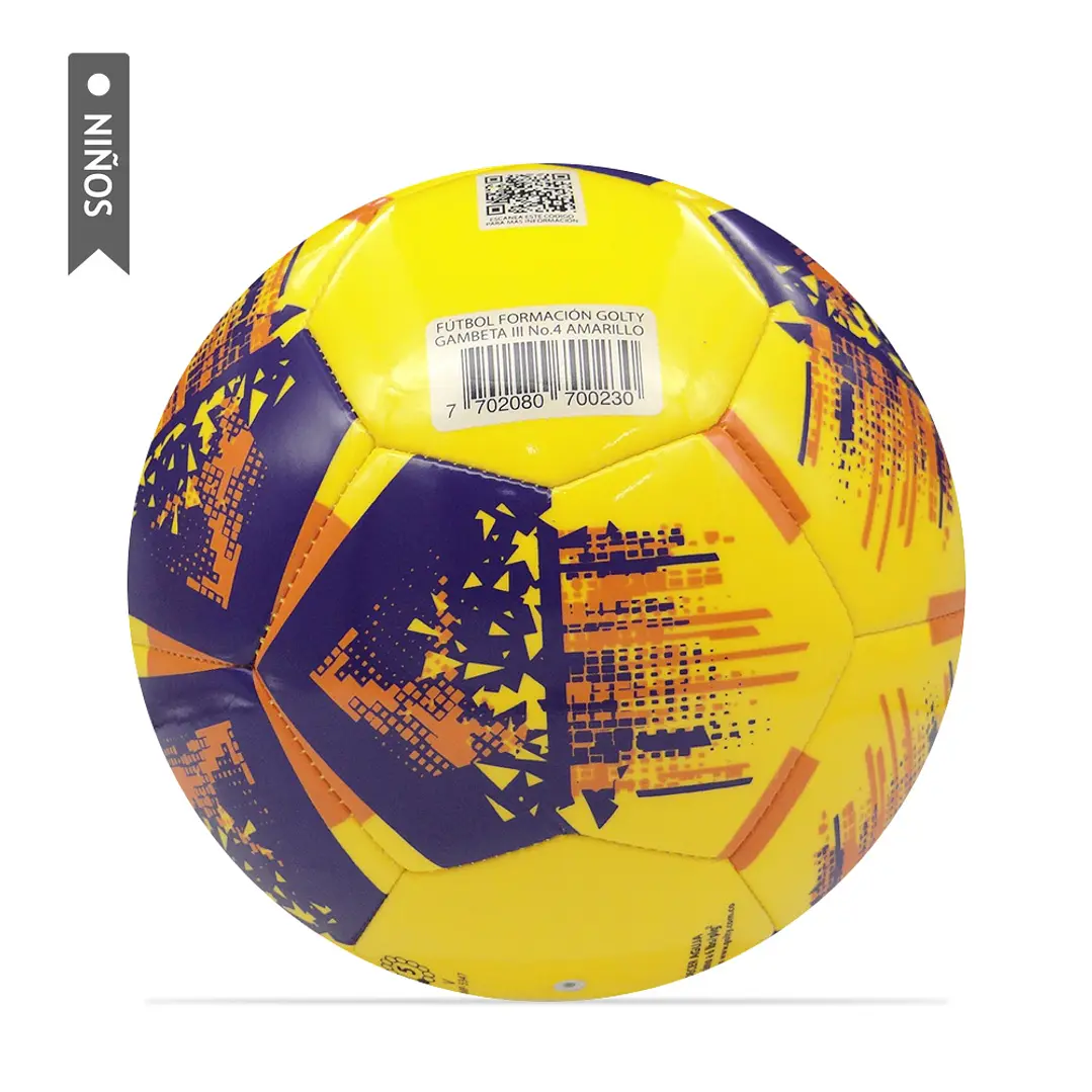 Balón Fútbol Golty Fundamentación Gambeta Niños No4-Amarillo 4
