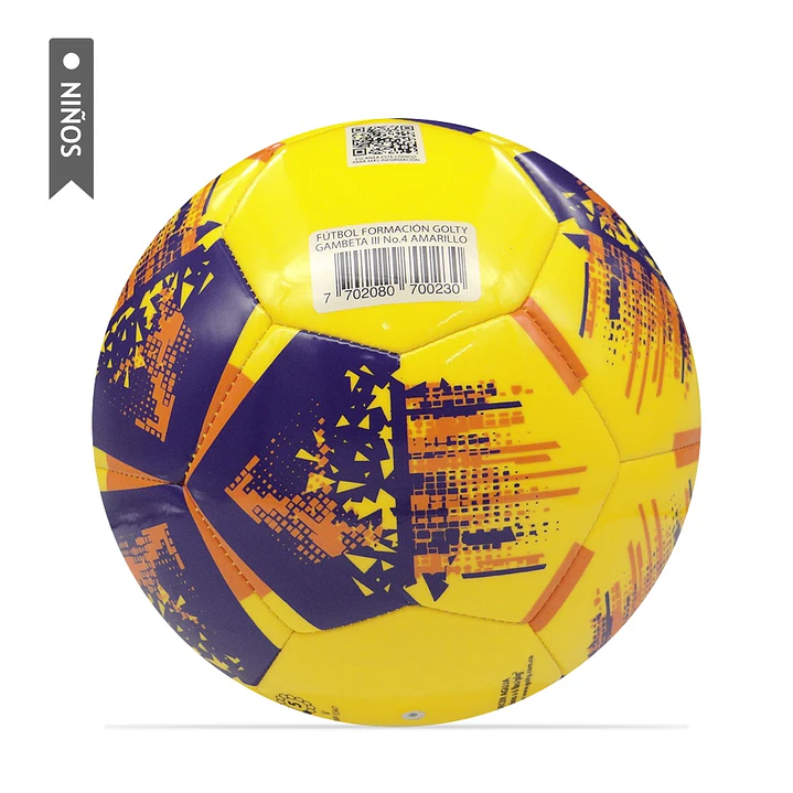 Balón Fútbol Golty Fundamentación Gambeta Niños No4-Amarillo 4
