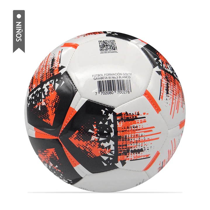 Balón Fútbol Golty Fundamentación Gambeta Niños No.3-Blanco 4