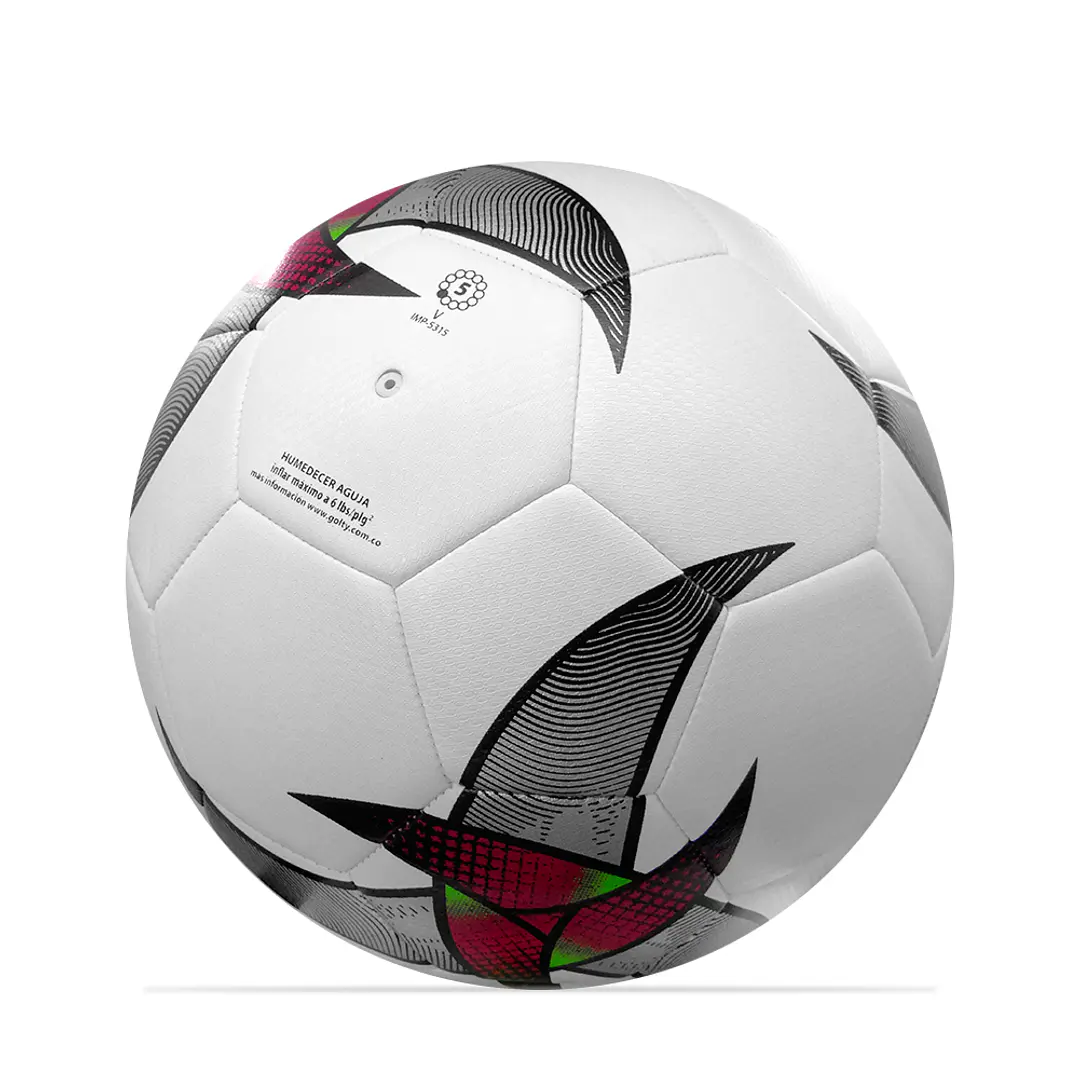 Balón Fútbol Golty Forza No Profesional Cosido No.5-Blanco 3