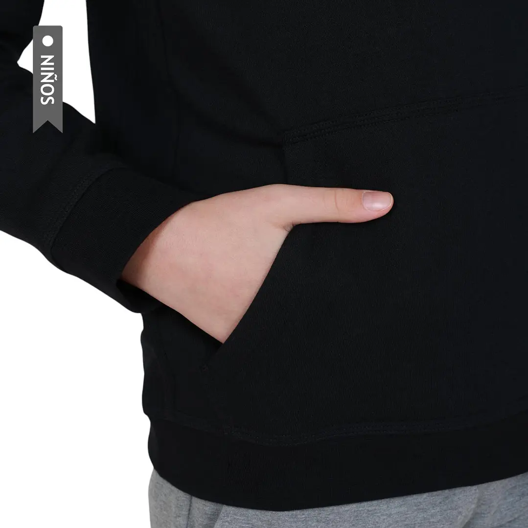 Hoodie Nike Sportswear Club Fleece Para Niño-Negro 4