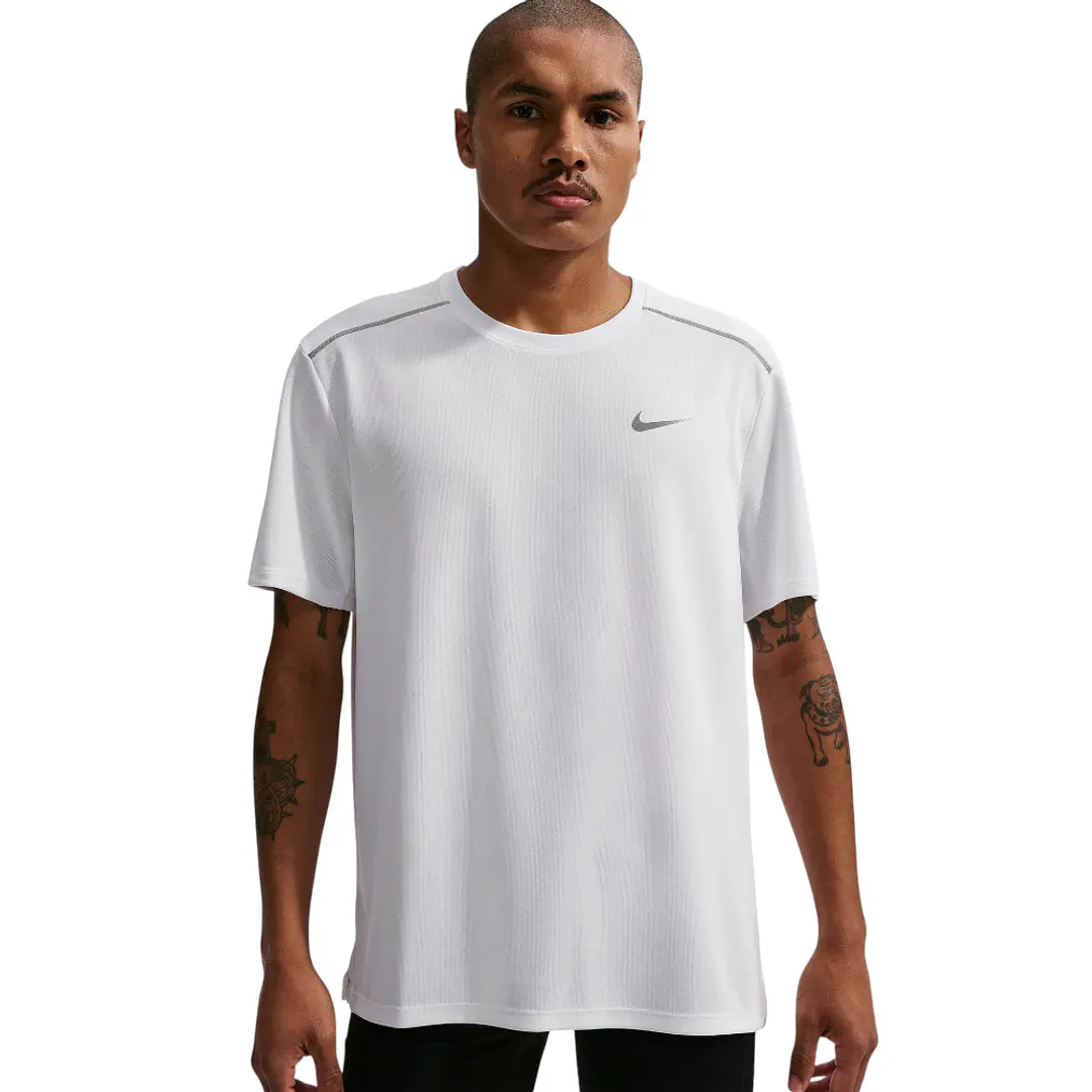 Camiseta Nike Df Uv Miler Ss Hombre-Blanco 1