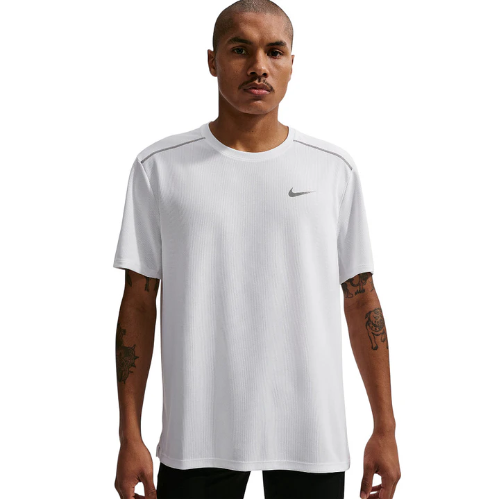 Camiseta Nike Df Uv Miler Ss Hombre-Blanco 1
