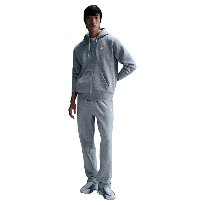 Hoodie Nike Club Bb Fz Hoodie Hombre-Gris 3