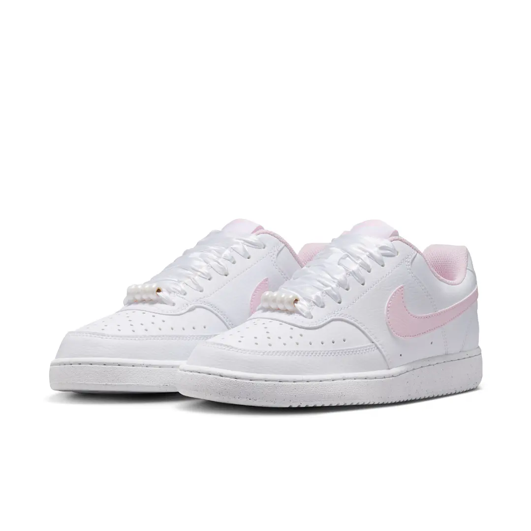 Tenis Nike Court Vision Lo Le Mujer-Blanco/Rosa 4