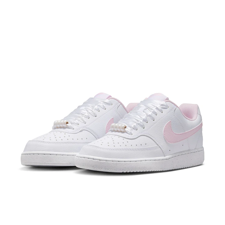 Tenis Nike Court Vision Lo Le Mujer-Blanco/Rosa 4