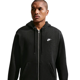 Hoodie Nike Club Bb Fz Hoodie Hombre-Negro