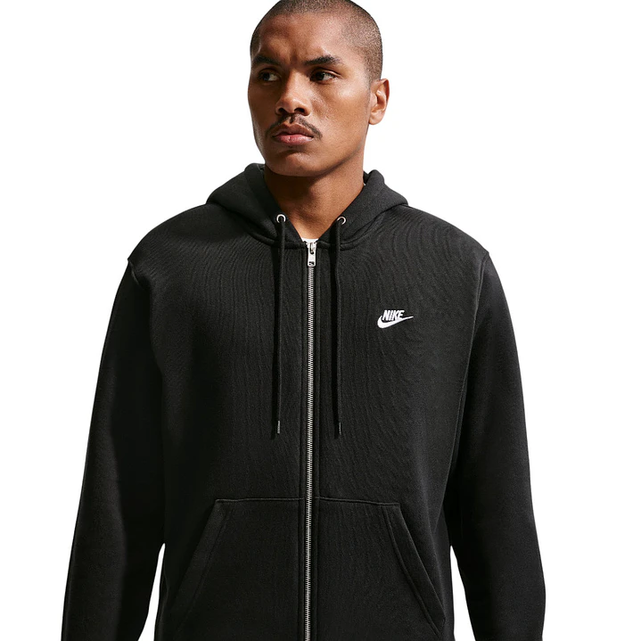 Hoodie Nike Club Bb Fz Hoodie Hombre-Negro 1