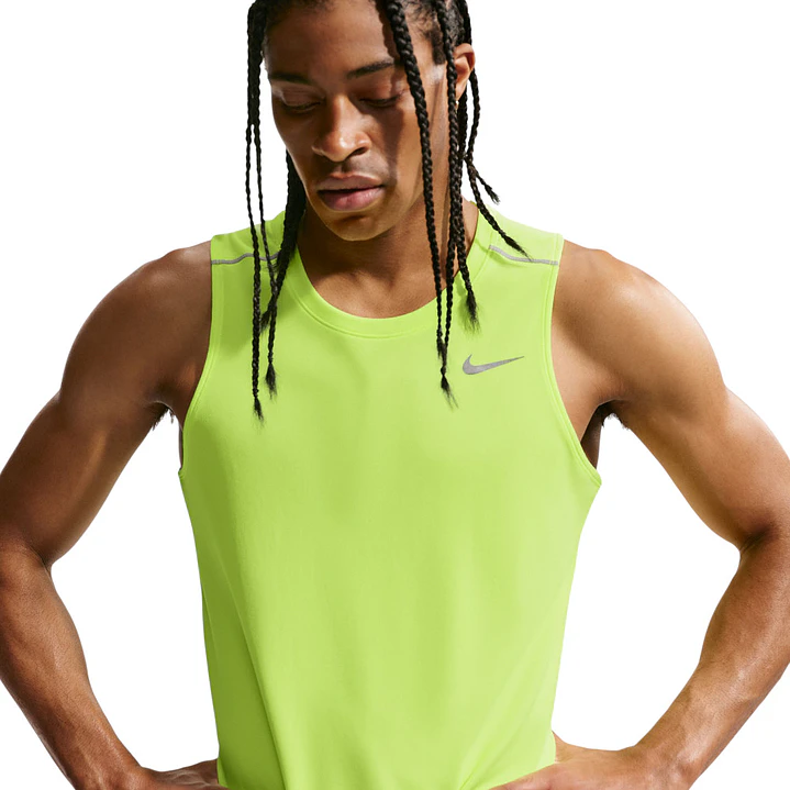 Camiseta Sin Mangas Nike Df Miler Tank Top Hombre-Verde 1