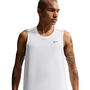 Camiseta Sin Mangas Nike Df Miler Tank Top Hombre-Blanco