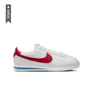 Tenis Nike Cortez Bg Niño-Blanco/Rojo