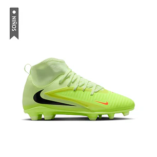 Guayos Nike Jr Phantom 6 High Club Fg Mg Niño-Verde