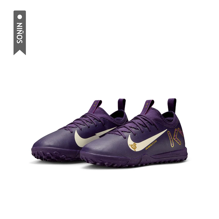 Zapatillas Nike Jr Zoom Vapor 16 Academy Km Tf Niño-Purpura 4