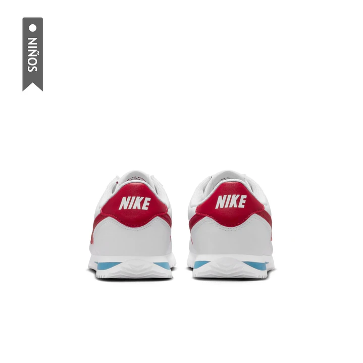Tenis Nike Cortez Bg Niño-Blanco/Rojo 5