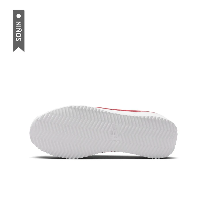 Tenis Nike Cortez Bg Niño-Blanco/Rojo 6
