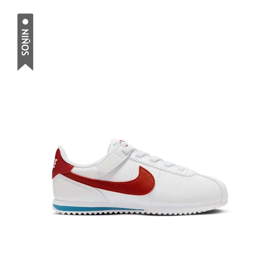 Tenis Nike Kids Cortez Easyon Bpv Niño-Blanco/Rojo 1