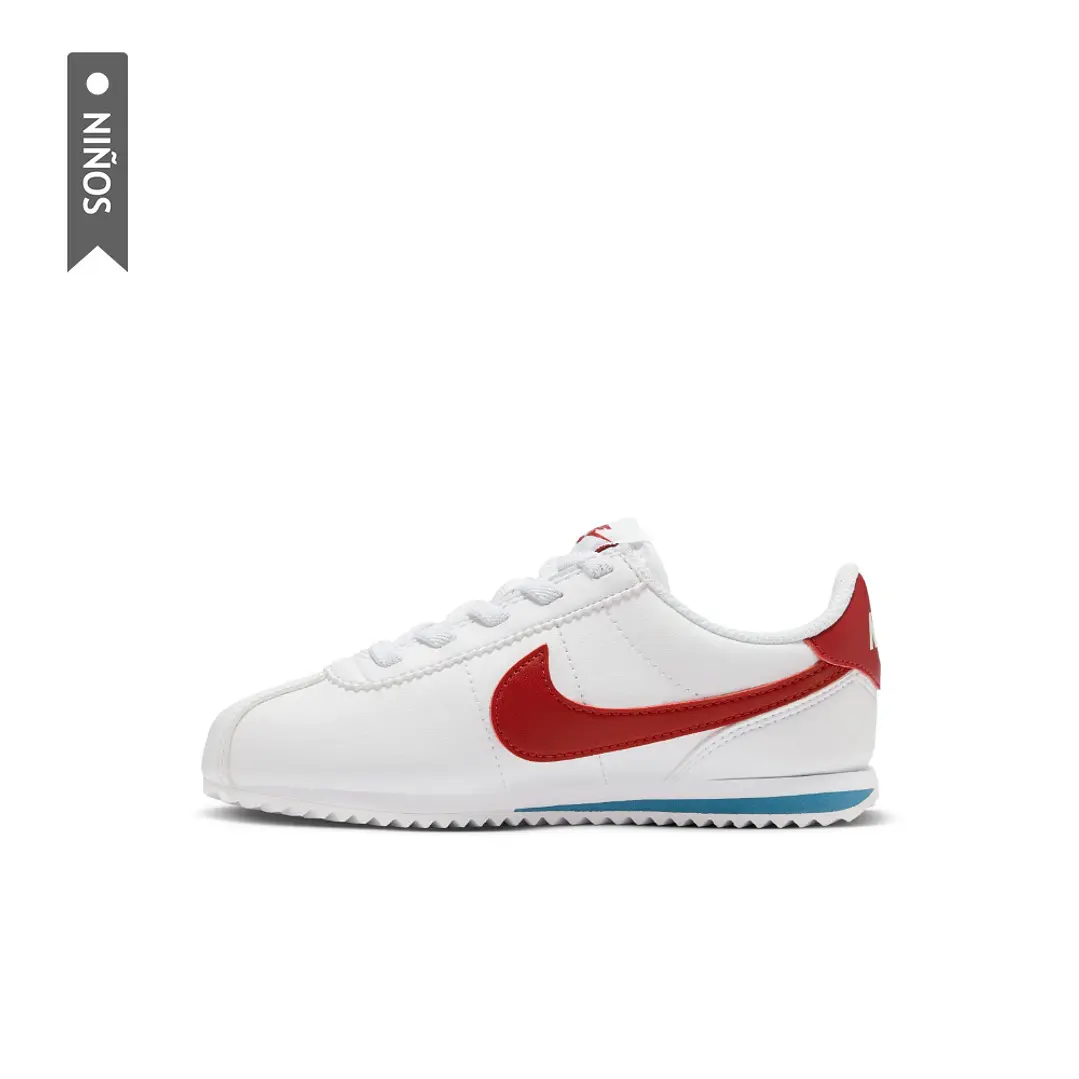 Tenis Nike Kids Cortez Easyon Bpv Niño-Blanco/Rojo 3