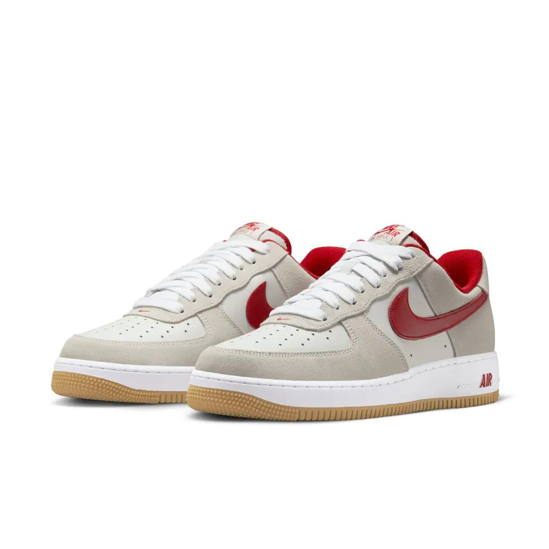 Tenis Nike Air Force 1 07 Lv8 1 Hombre-Blanco/Rojo 4