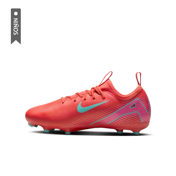 Guayos Nike Jr Zoom Vapor 16 Academy Fg/Mg Niño-Rojo 3