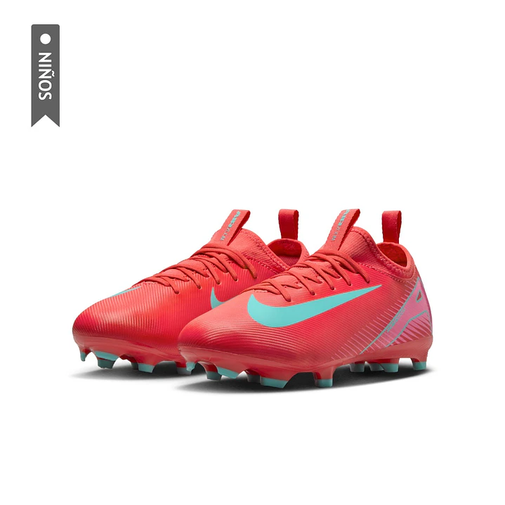 Guayos Nike Jr Zoom Vapor 16 Academy Fg/Mg Niño-Rojo 4