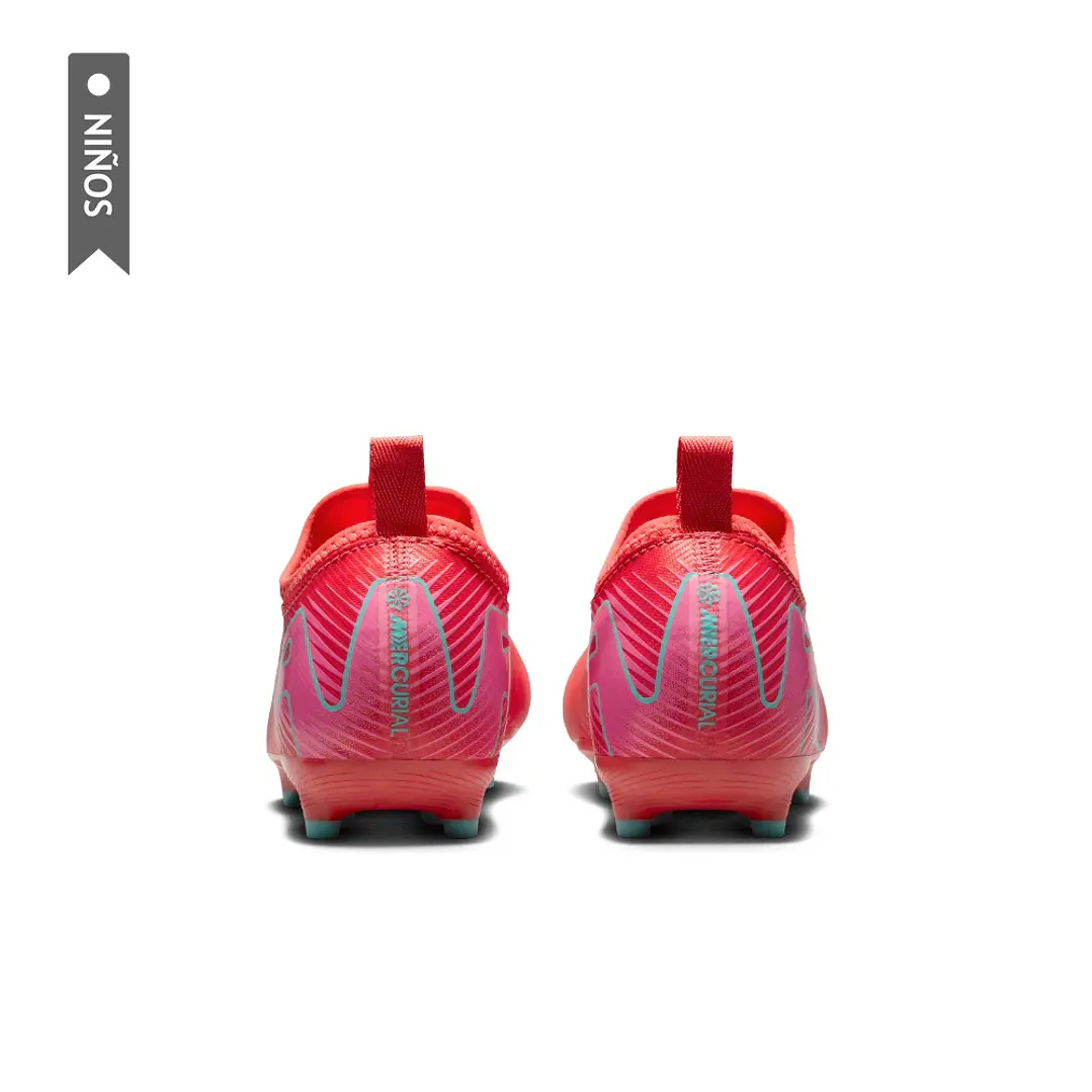 Guayos Nike Jr Zoom Vapor 16 Academy Fg/Mg Niño-Rojo 5