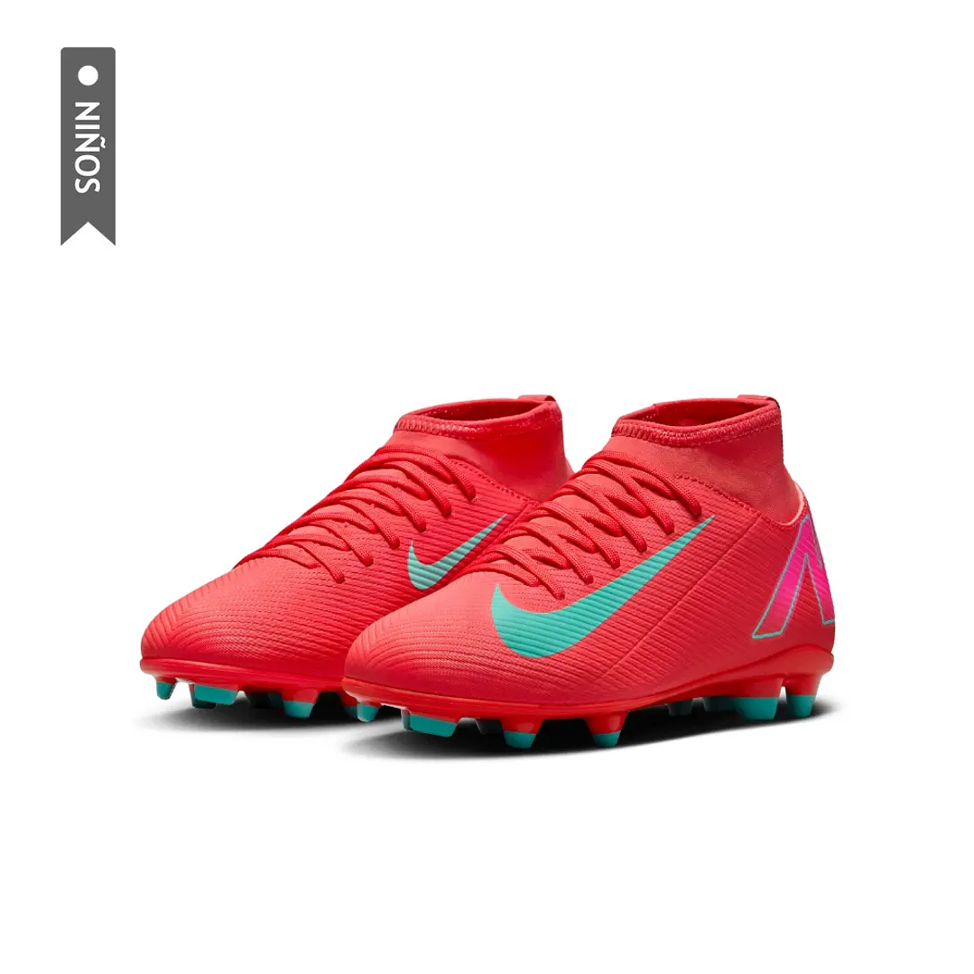 Guayos Nike Jr Superfly 10 Club Fg/Mg Niño-Rojo 4