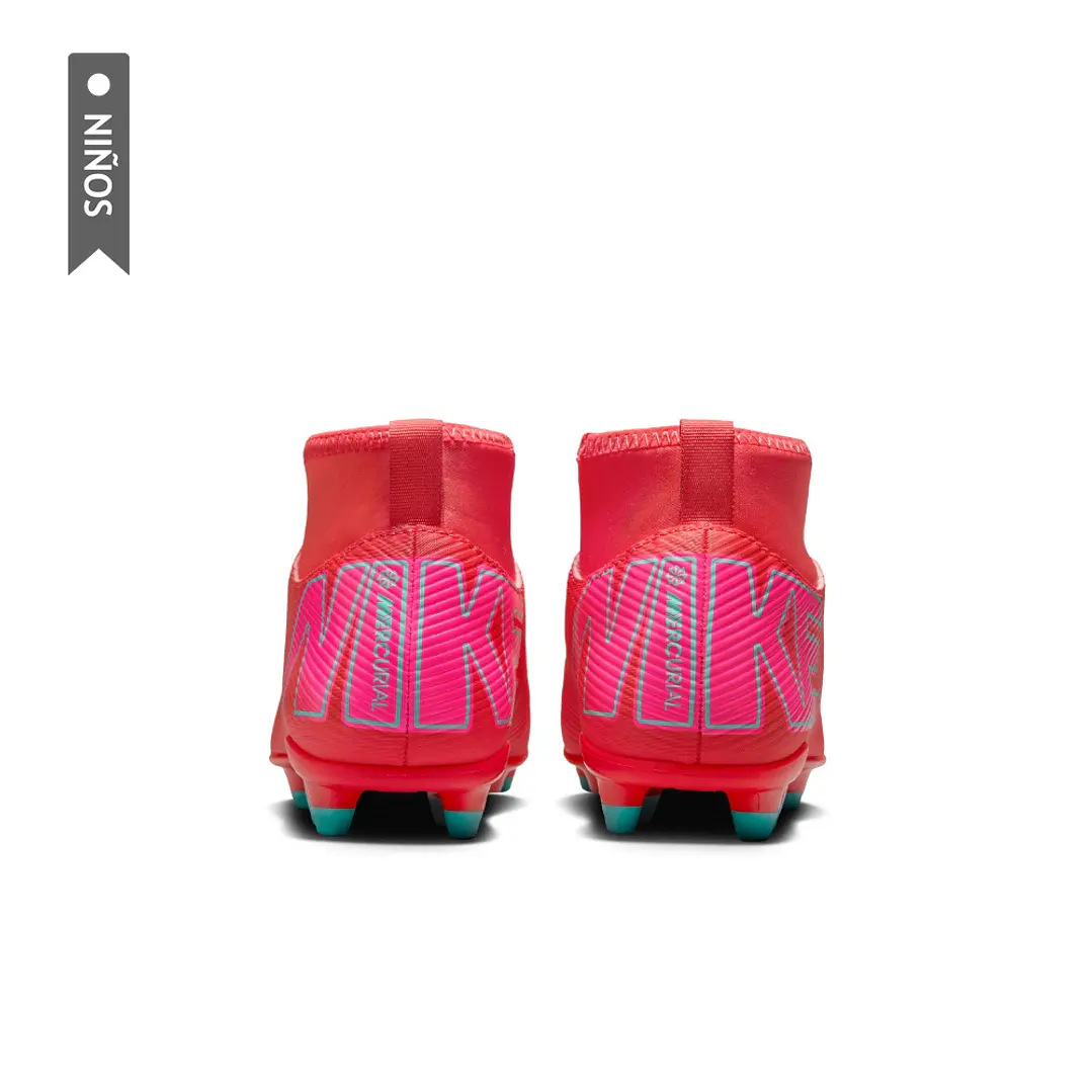Guayos Nike Jr Superfly 10 Club Fg/Mg Niño-Rojo 5