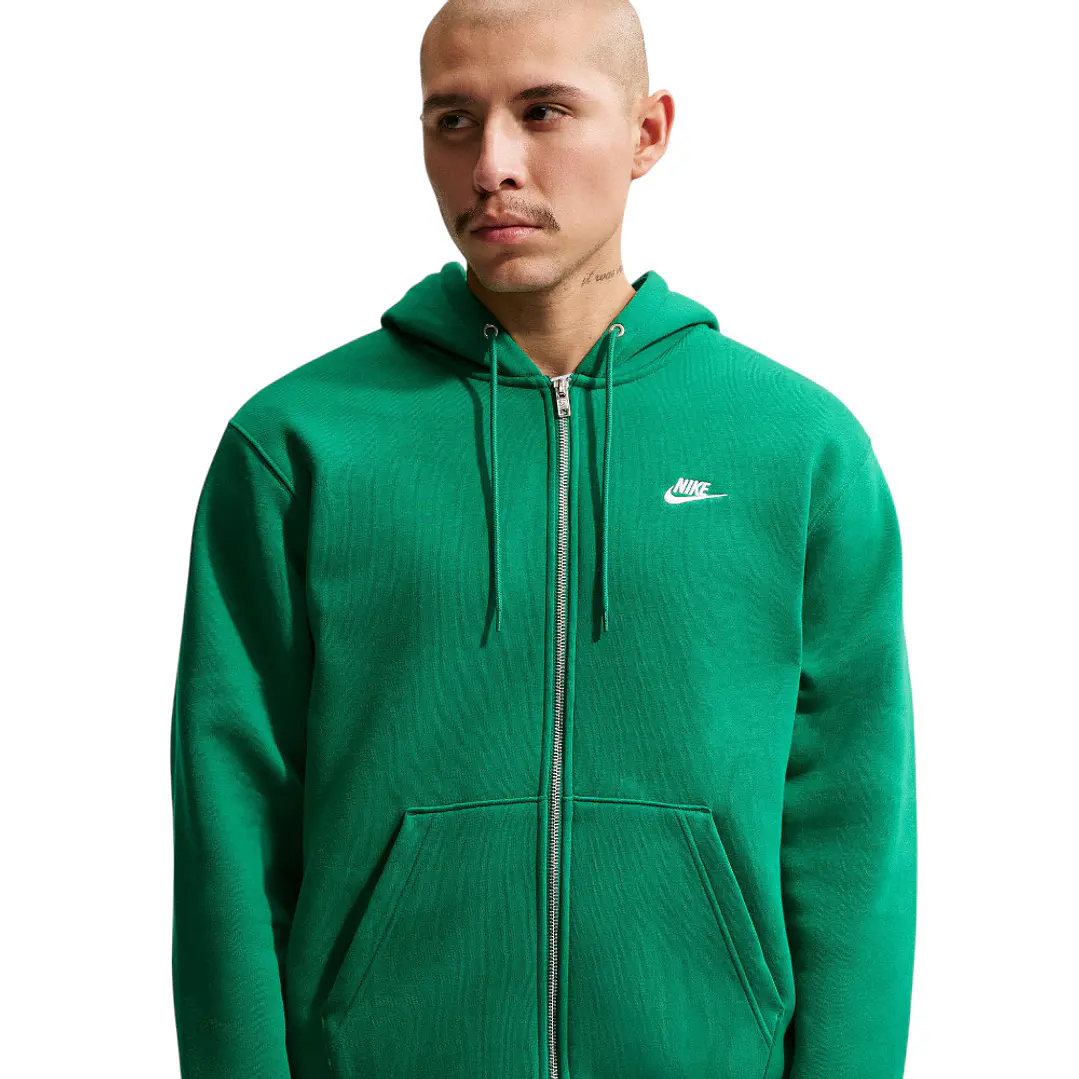 Hoodie Nike M Club Bb Fz Hombre-Verde 1